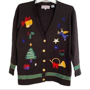 Vintage Westbound Petites Christmas Cardigan